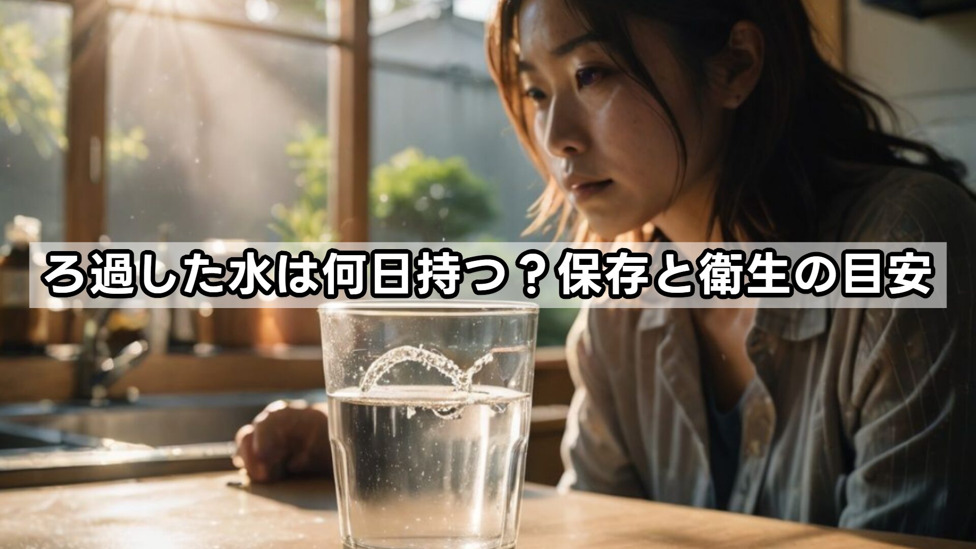 ろ過した水は何日持つ？保存と衛生の目安