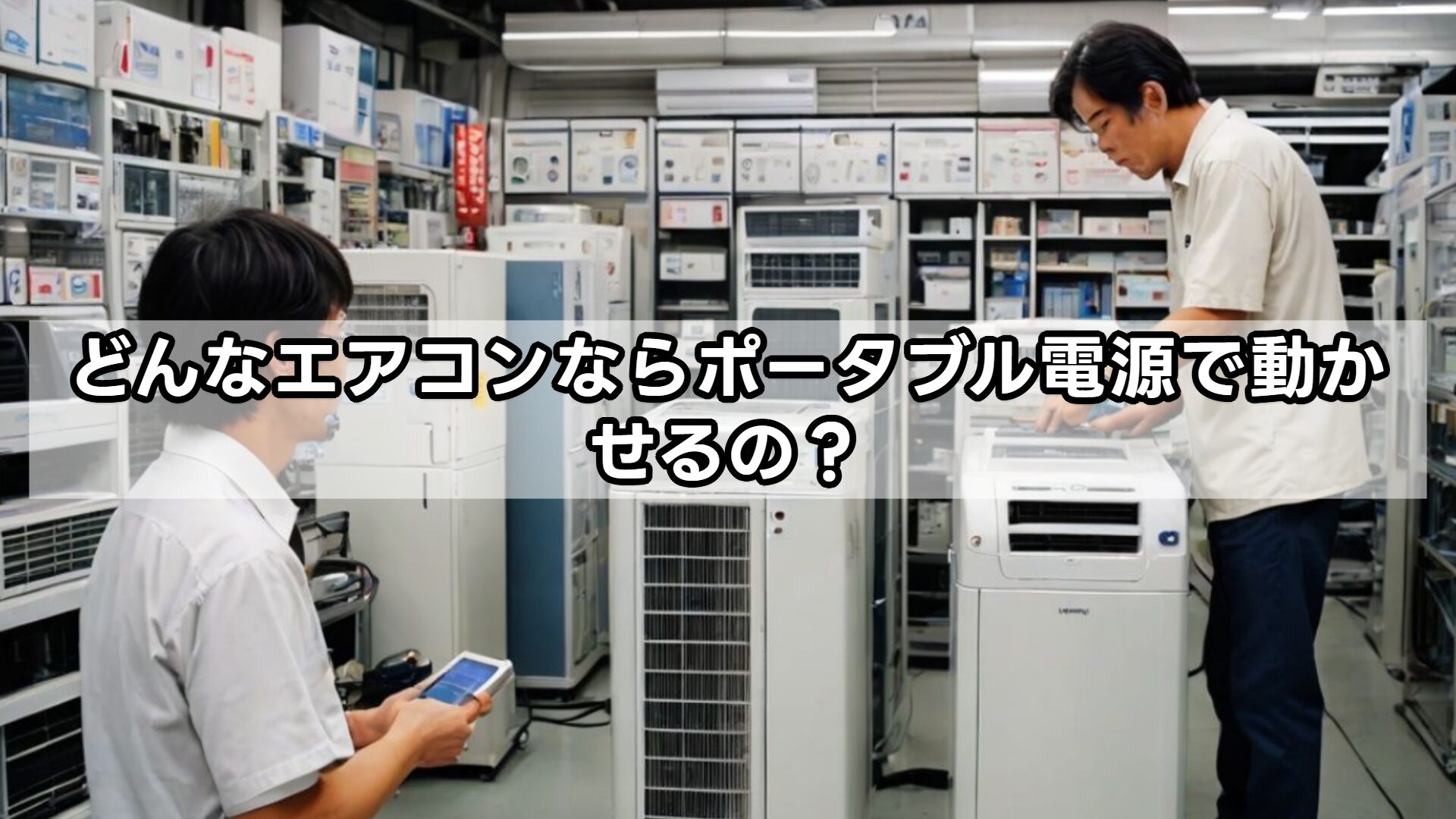 どんなエアコンならポータブル電源で動かせるの？