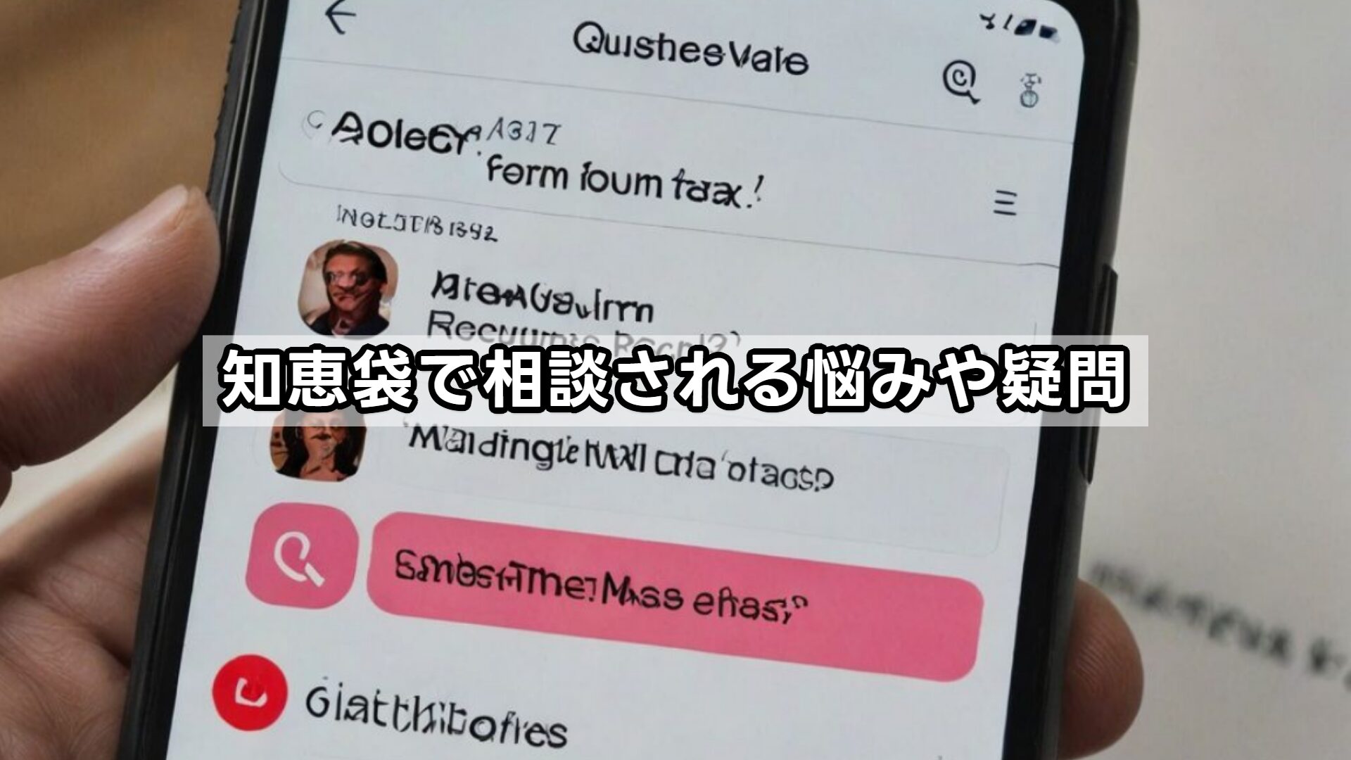 知恵袋で相談される悩みや疑問