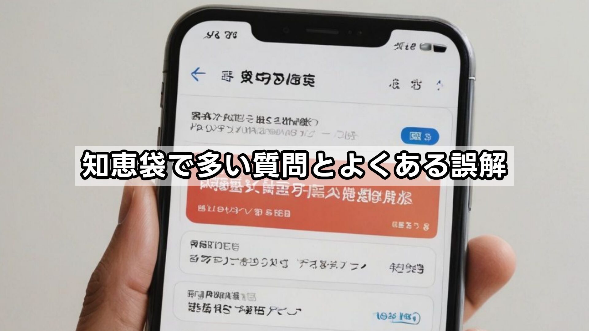 知恵袋で多い質問とよくある誤解