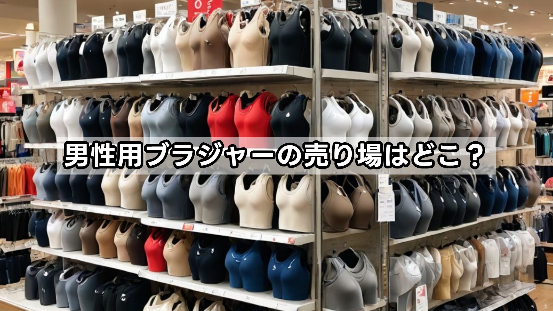 男性用ブラジャーの売り場はどこ？
