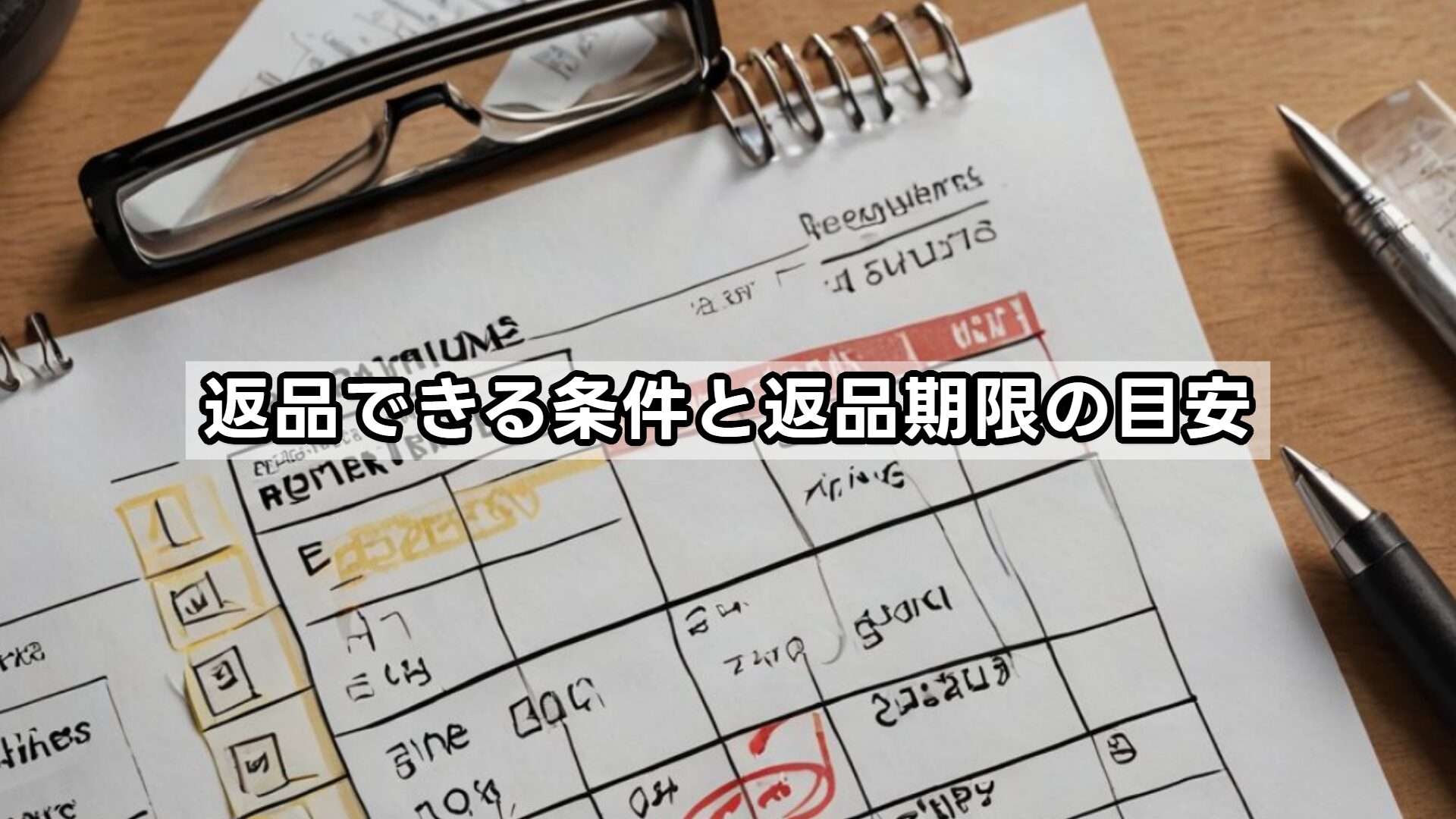 返品できる条件と返品期限の目安