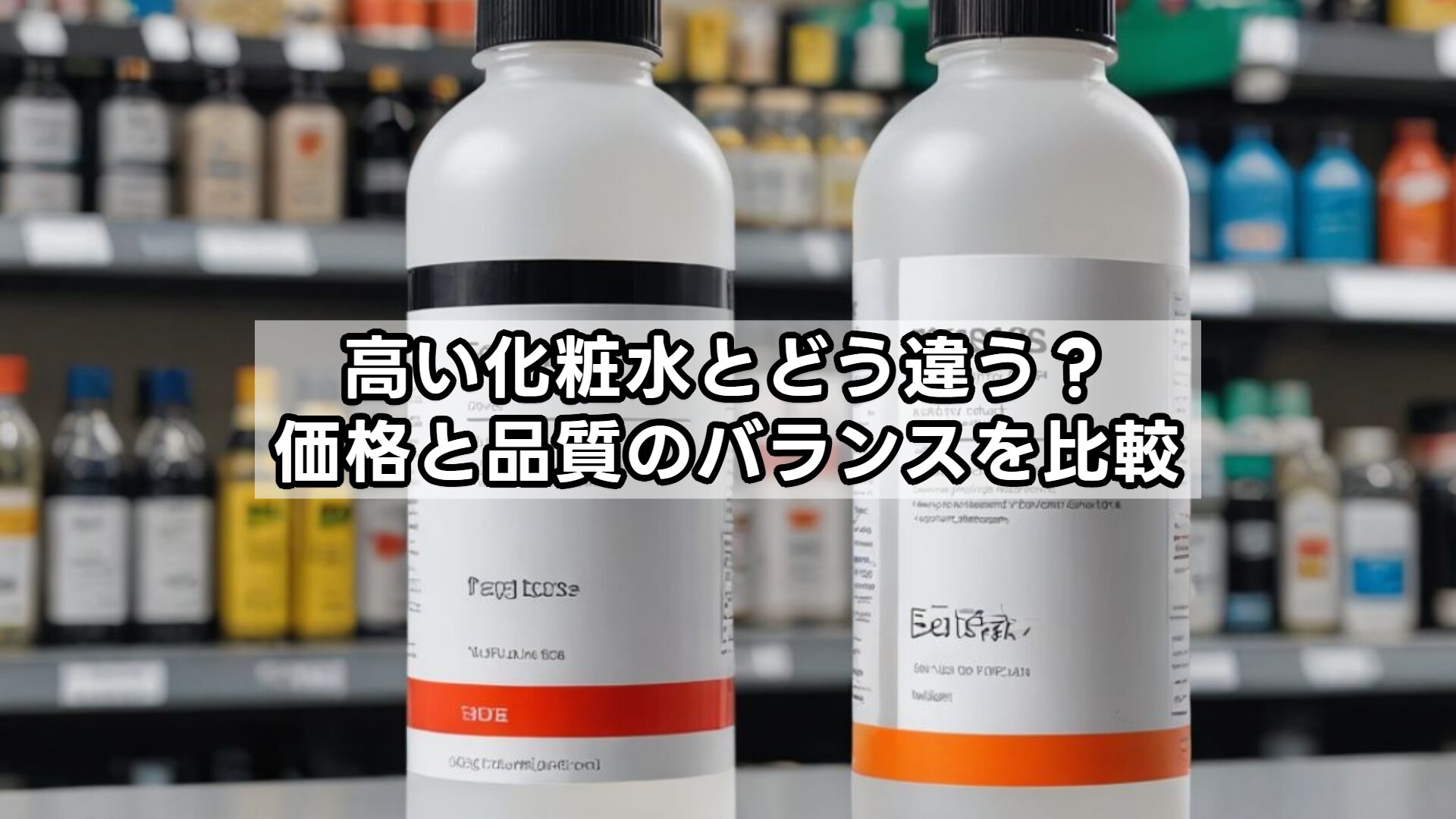 高い化粧水とどう違う？価格と品質のバランスを比較