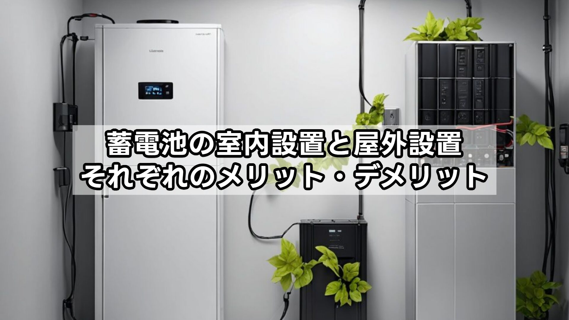 蓄電池の室内設置と屋外設置、それぞれのメリット・デメリット