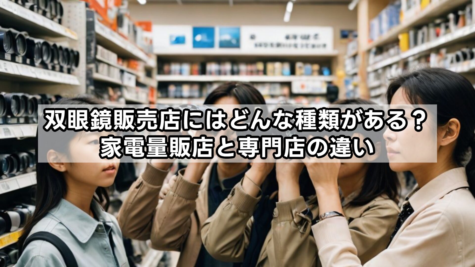 双眼鏡販売店にはどんな種類がある？家電量販店と専門店の違い
