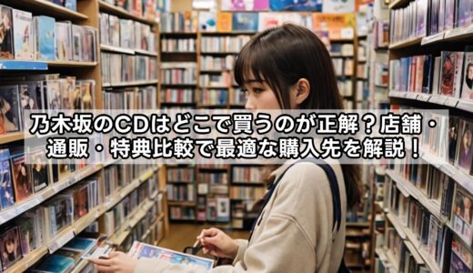 乃木坂のCDはどこで買うのが正解？店舗・通販・特典比較で最適な購入先を解説！