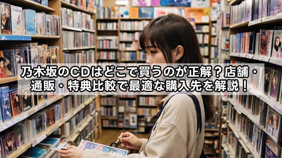 乃木坂のCDはどこで買うのが正解？店舗・通販・特典比較で最適な購入先を解説！