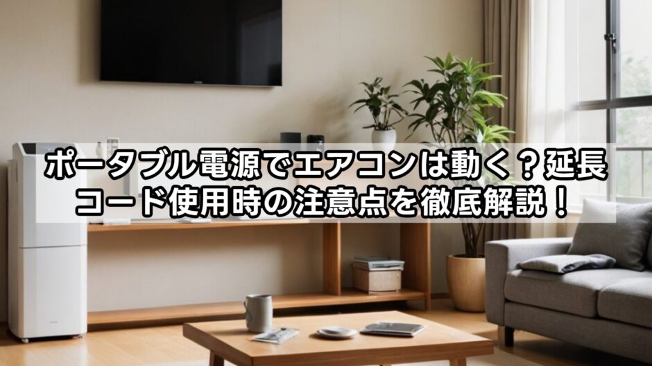 ポータブル電源でエアコンは動く？延長コード使用時の注意点を徹底解説！