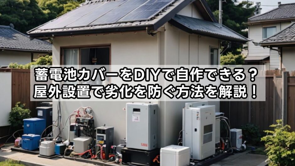 蓄電池カバーをDIYで自作できる？屋外設置で劣化を防ぐ方法を解説！