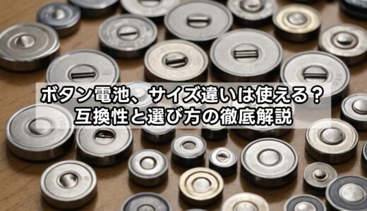 ボタン電池、サイズ違いは使える？互換性と選び方の徹底解説