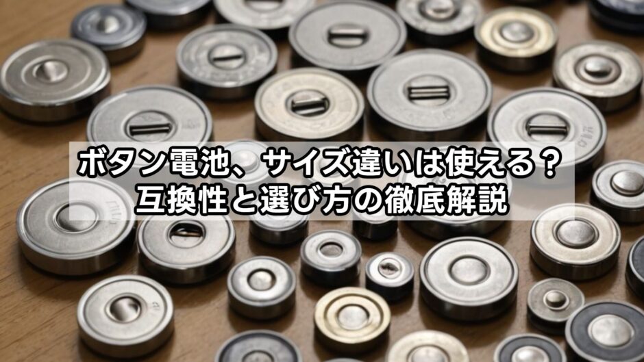 ボタン電池、サイズ違いは使える？互換性と選び方の徹底解説