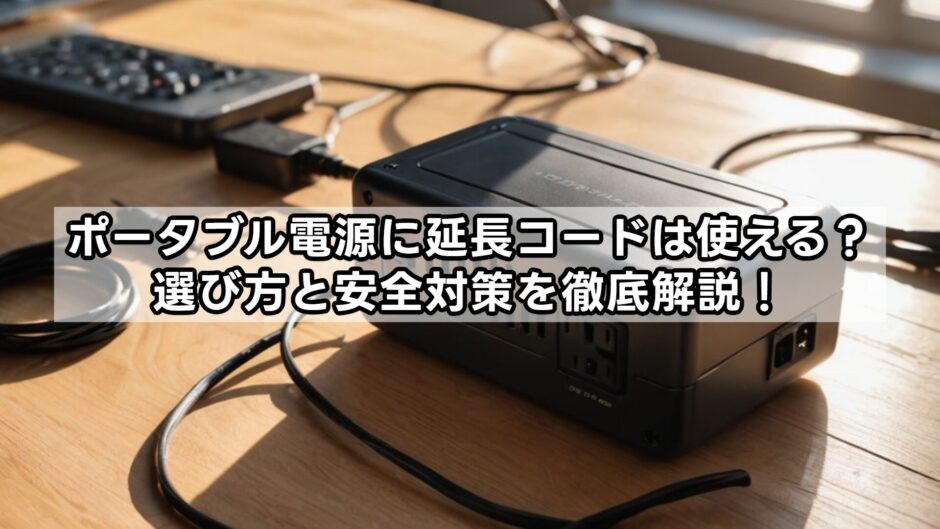 ポータブル電源に延長コードは使える？選び方と安全対策を徹底解説！