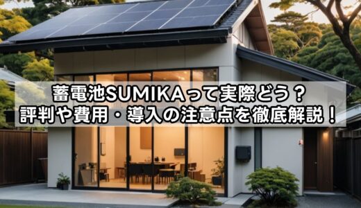 蓄電池SUMIKA（スミカ）って実際どう？評判や費用・導入の注意点を徹底解説！