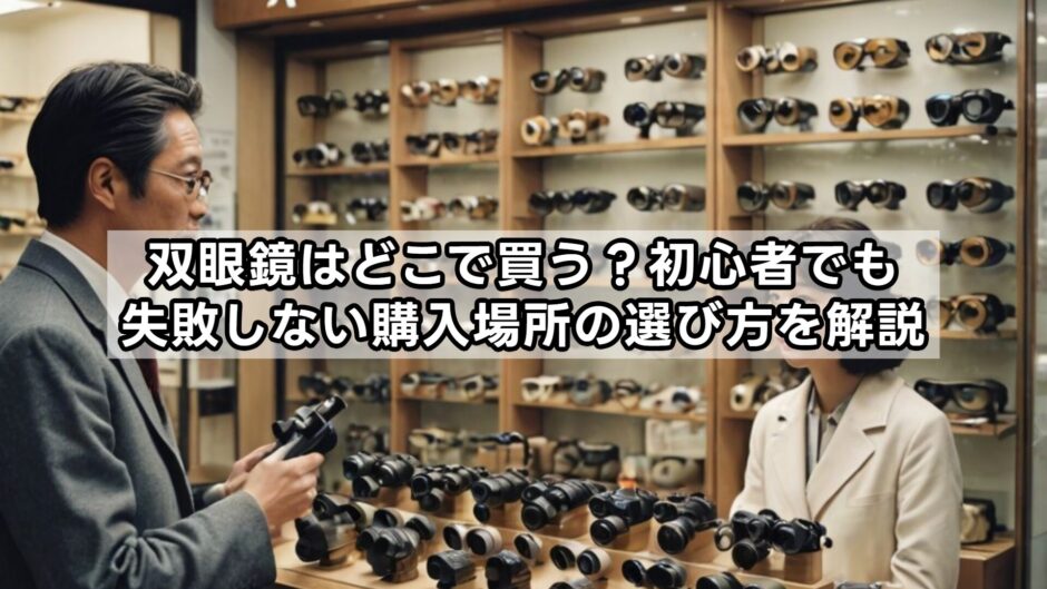双眼鏡はどこで買う？初心者でも失敗しない購入場所の選び方を解説
