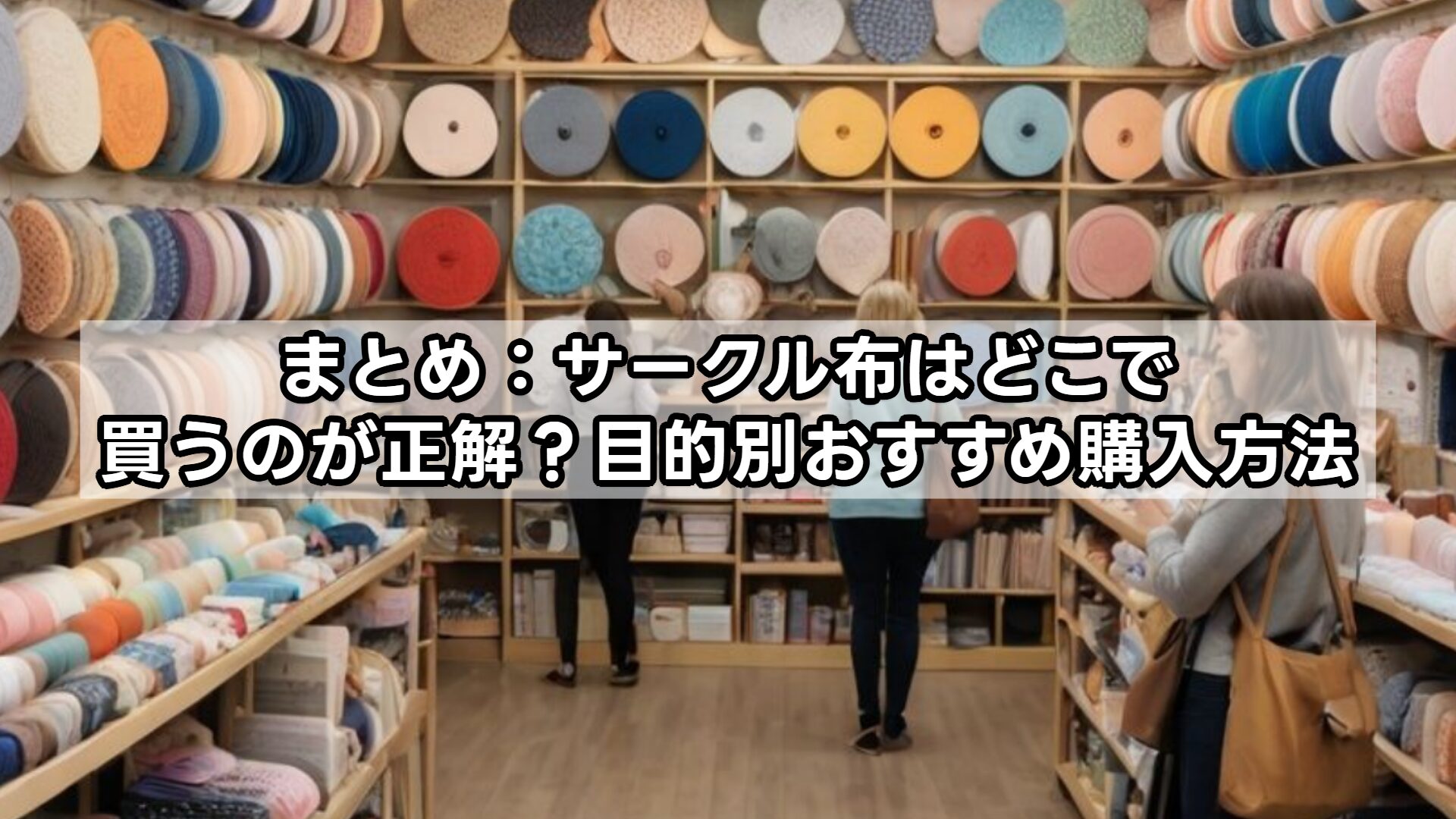 まとめ：サークル布はどこで買うのが正解？目的別おすすめ購入方法