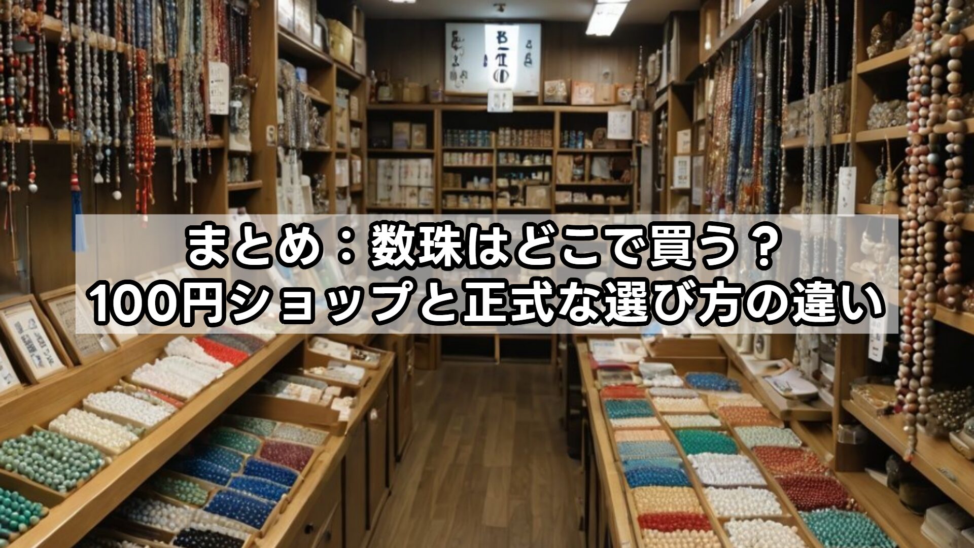 まとめ:数珠はどこで買う?100円ショップと正式な選び方の違い