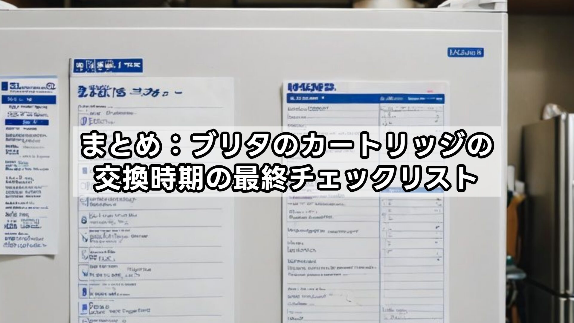 まとめ：ブリタのカートリッジの交換時期の最終チェックリスト