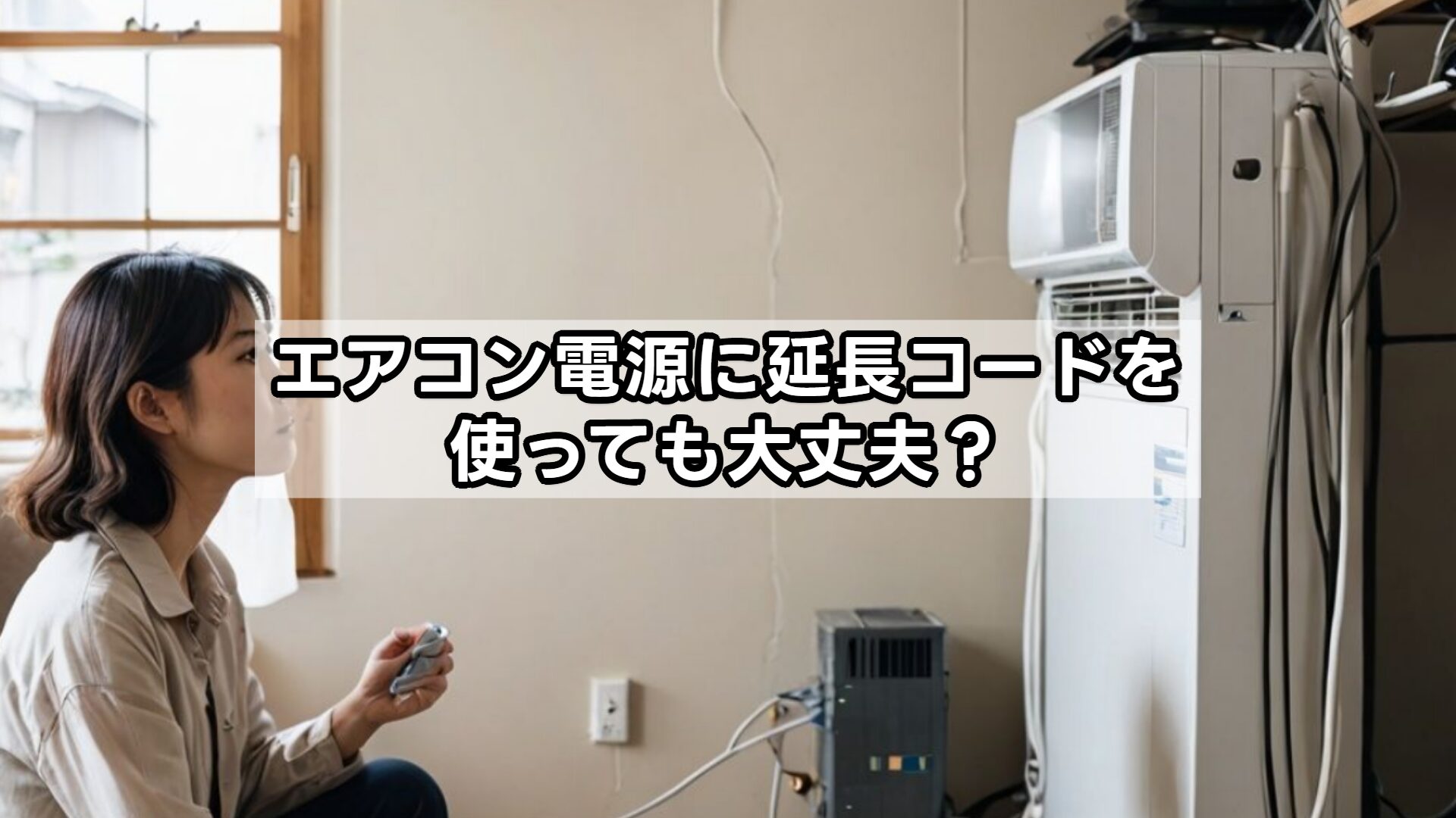 エアコン電源に延長コードを使っても大丈夫？