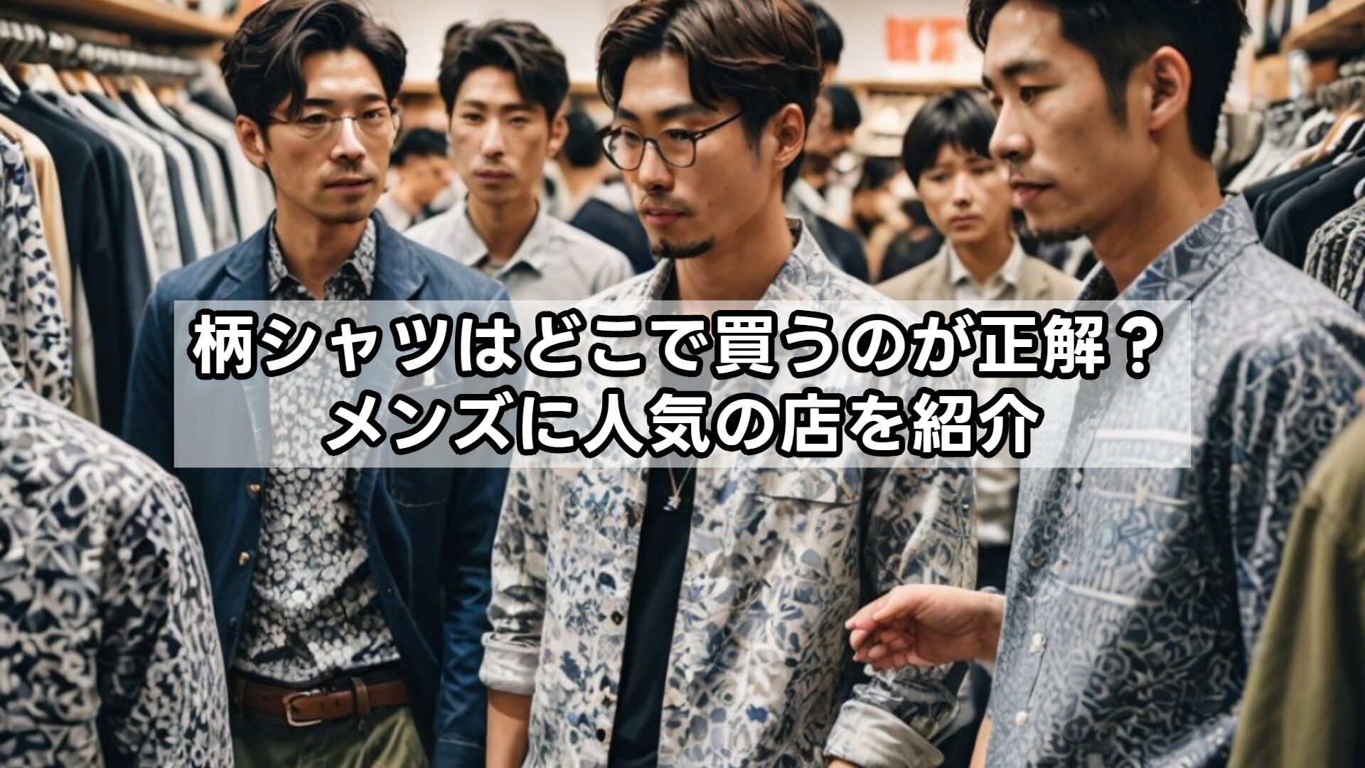 柄シャツはどこで買うのが正解？メンズに人気の店を紹介