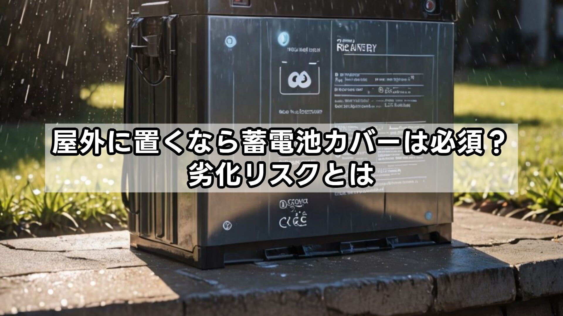 屋外に置くなら蓄電池カバーは必須？劣化リスクとは