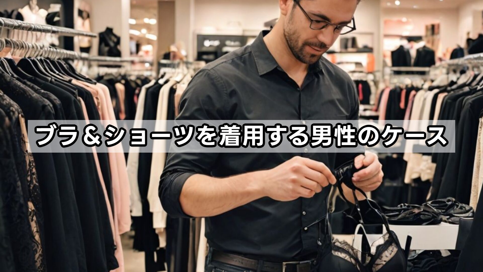 ブラ＆ショーツを着用する男性のケース