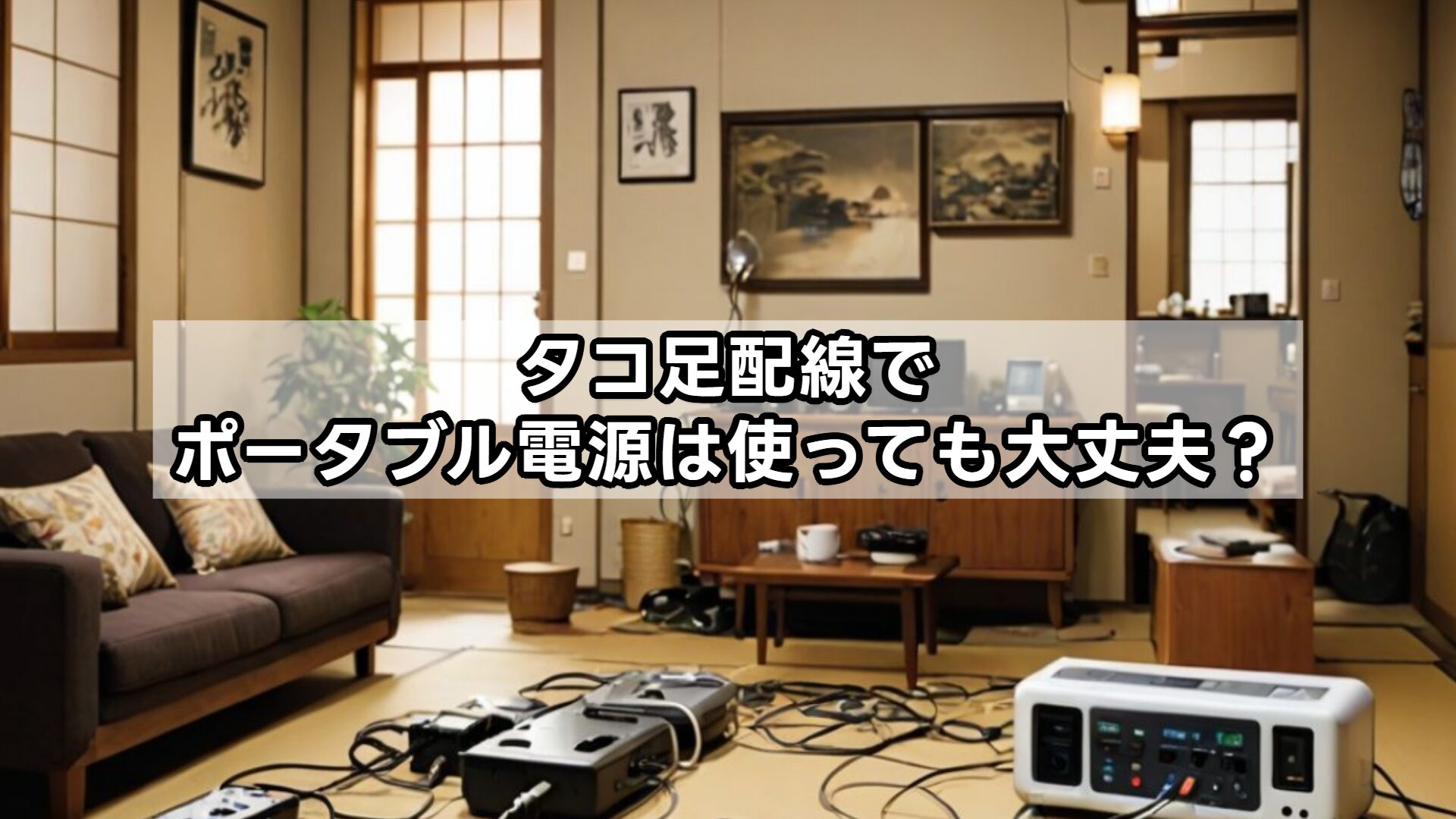 タコ足配線でポータブル電源は使っても大丈夫?