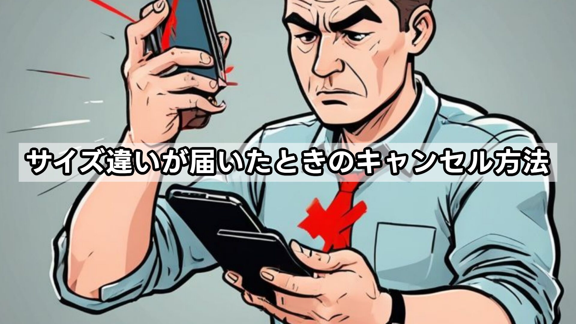 サイズ違いが届いたときのキャンセル方法