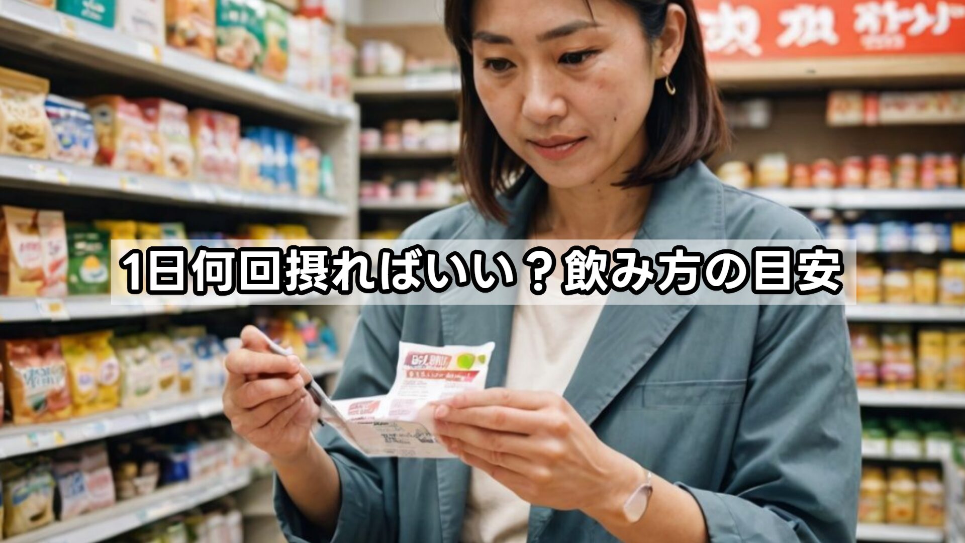 1日何回摂ればいい？飲み方の目安