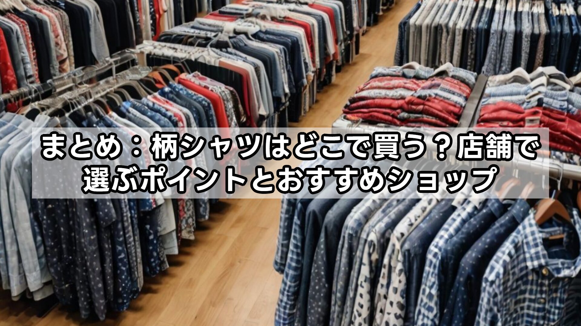 まとめ：柄シャツはどこで買う？店舗で選ぶポイントとおすすめショップ