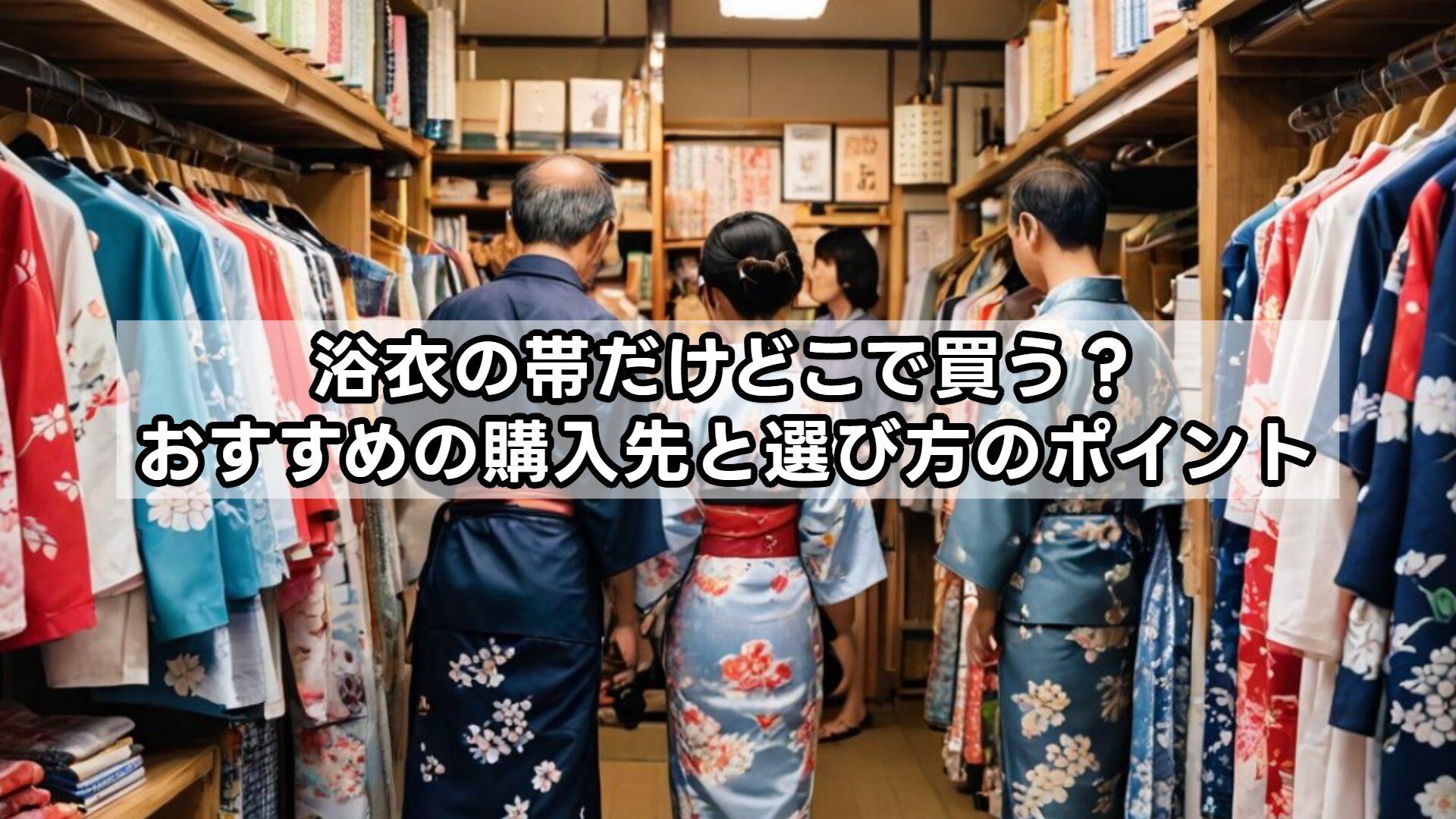 浴衣の帯だけどこで買う？おすすめの購入先と選び方のポイント