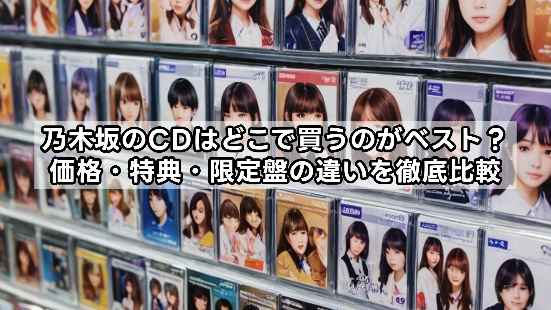 乃木坂のcdはどこで買うのがベスト？価格・特典・限定盤の違いを徹底比較