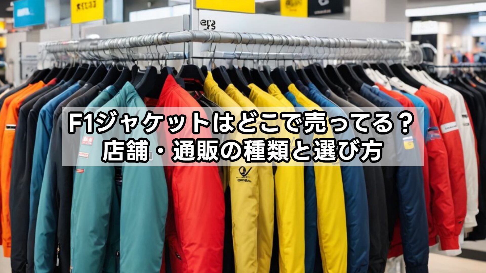 F1ジャケットはどこで売ってる？店舗・通販の種類と選び方