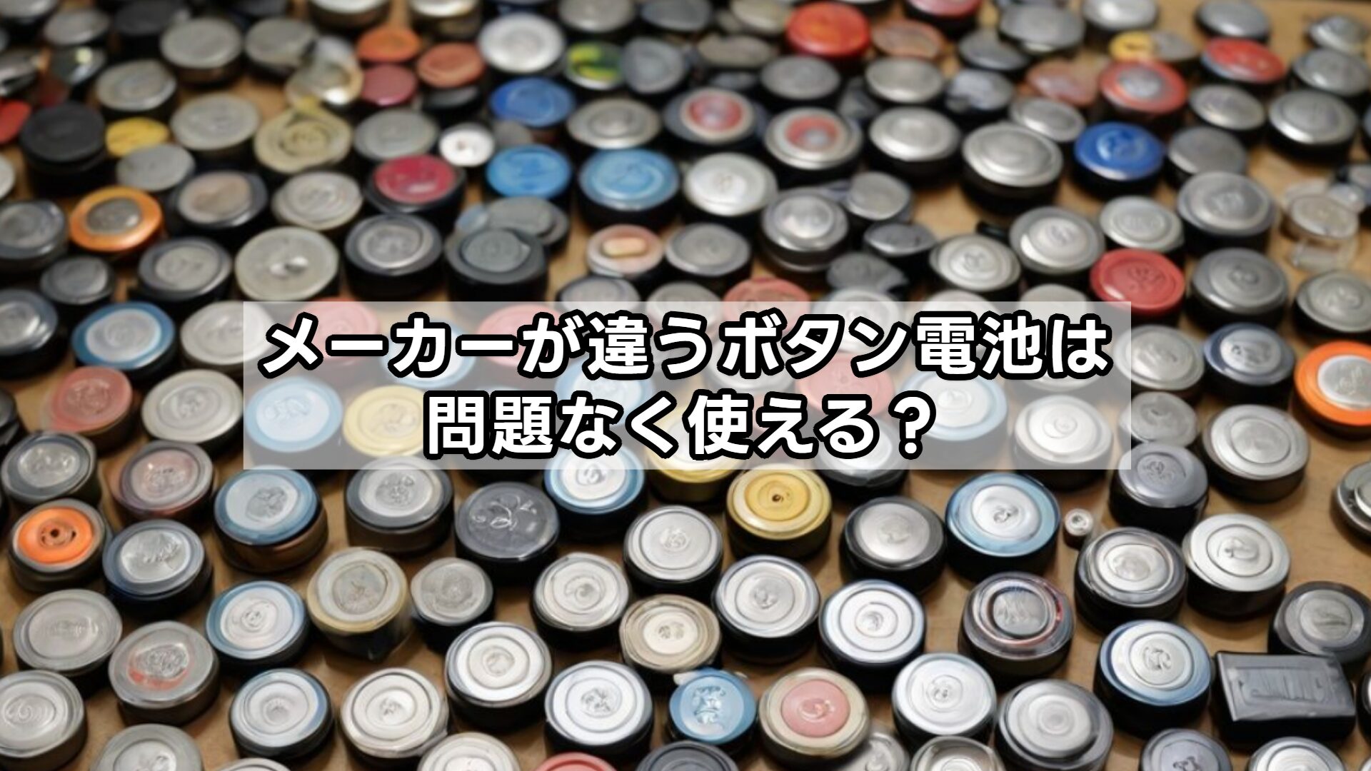 メーカーが違うボタン電池は問題なく使える?