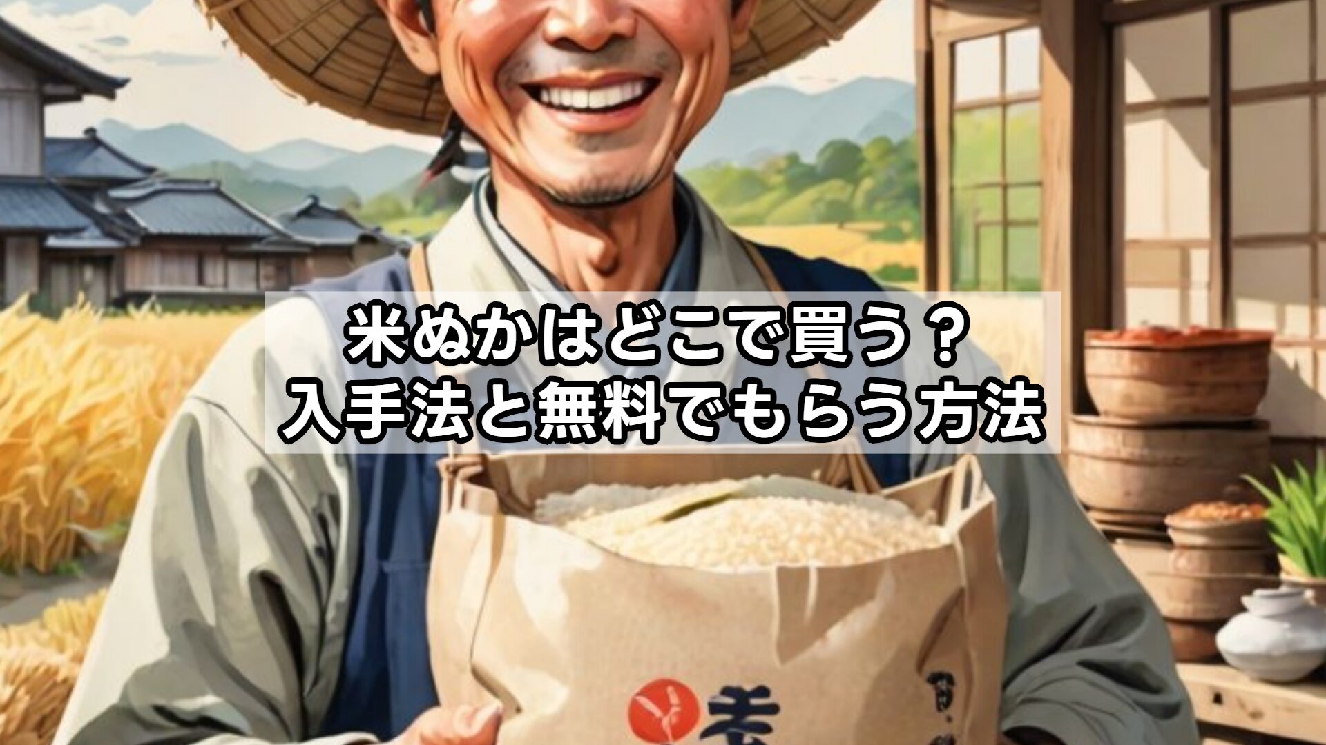 米ぬかはどこで買う?入手法と無料でもらう方法