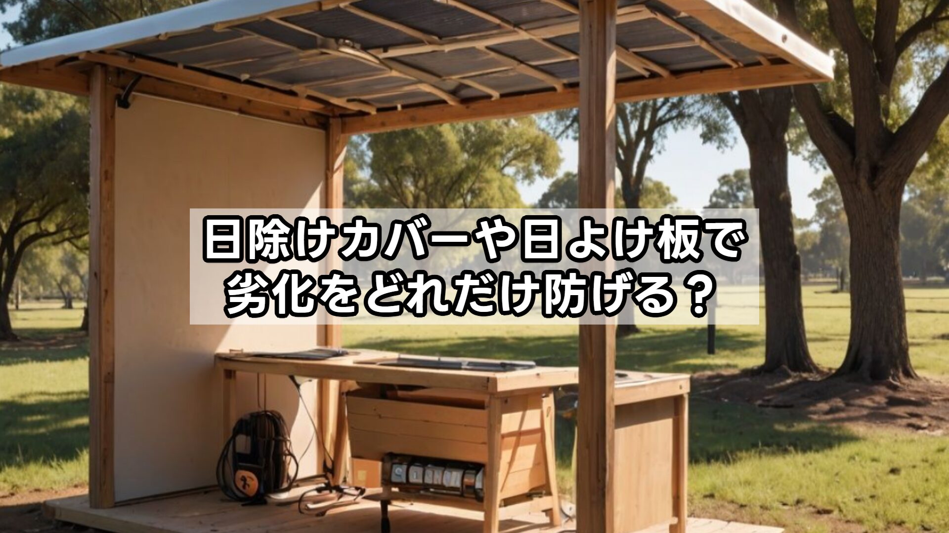 日除けカバーや日よけ板で劣化をどれだけ防げる？