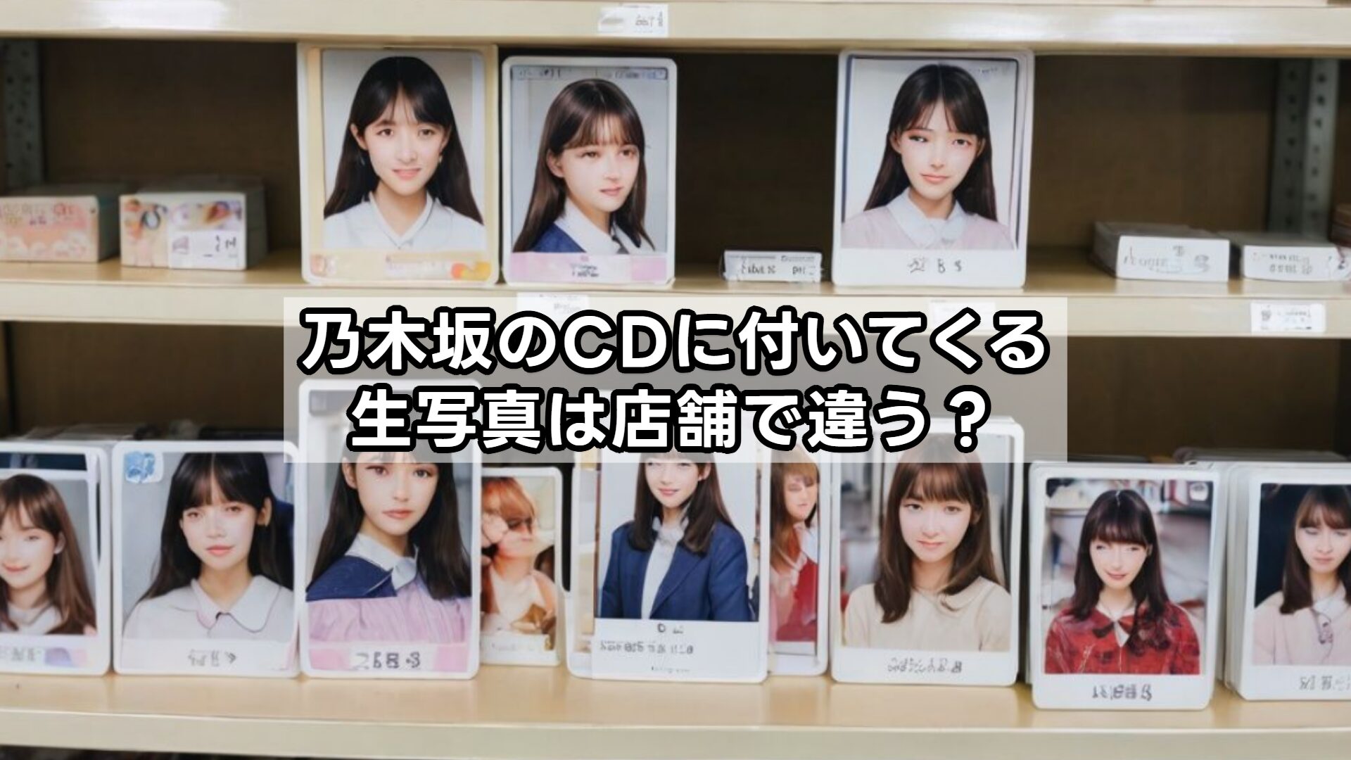 乃木坂のCDに付いてくる生写真は店舗で違う？