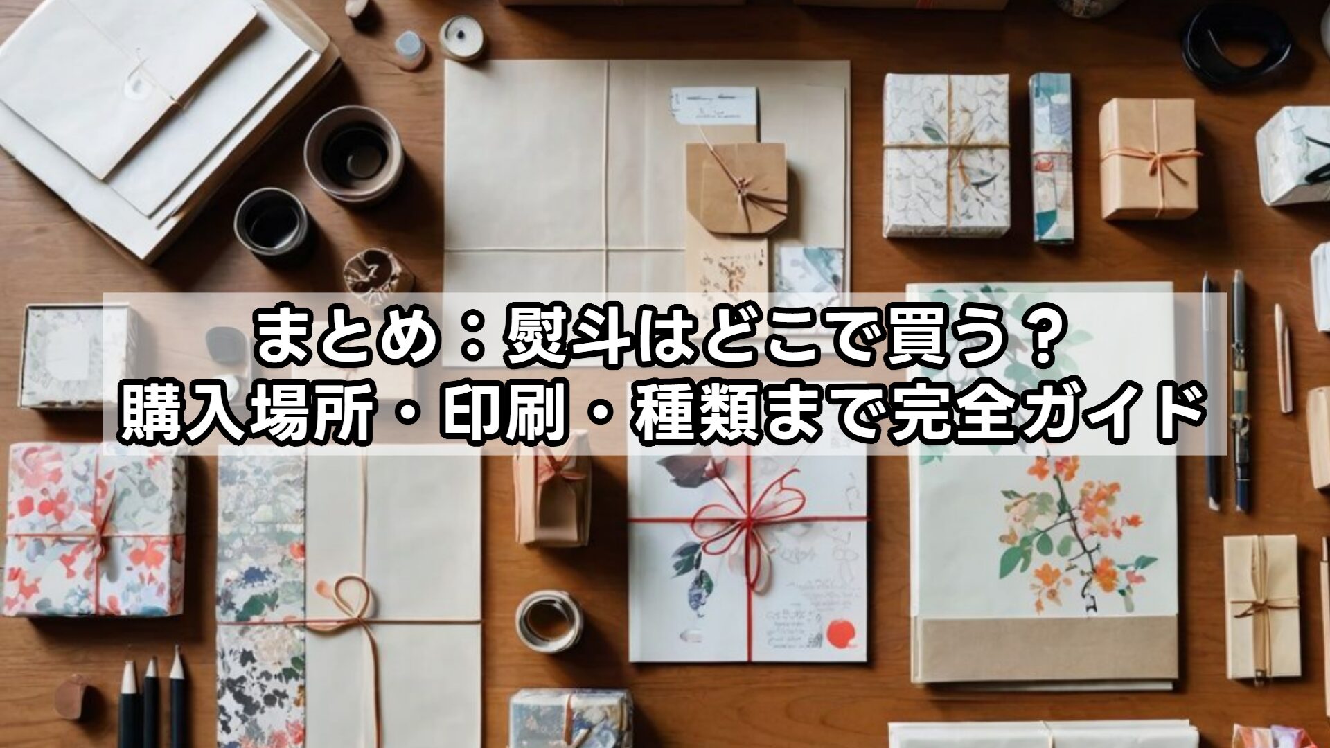まとめ：熨斗はどこで買う？購入場所・印刷・種類まで完全ガイド