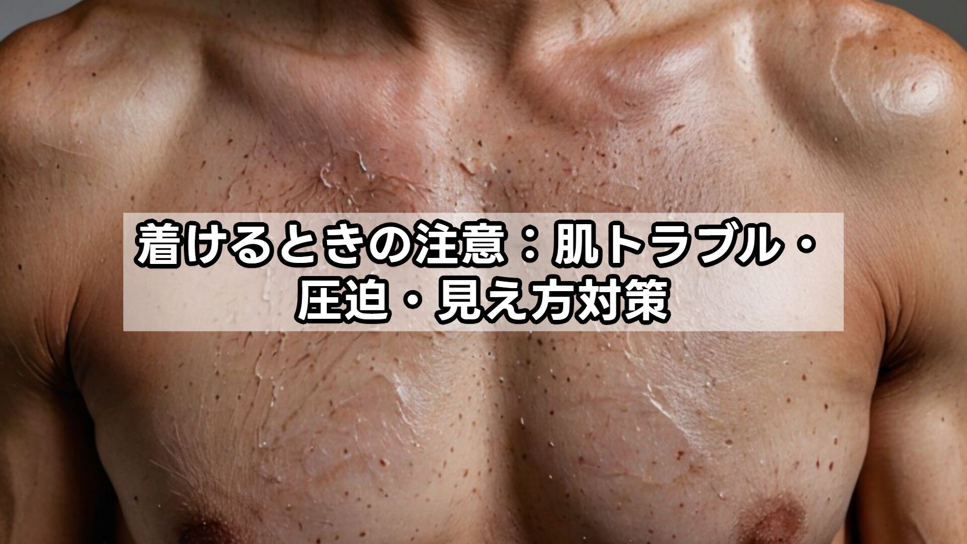 着けるときの注意：肌トラブル・圧迫・見え方対策