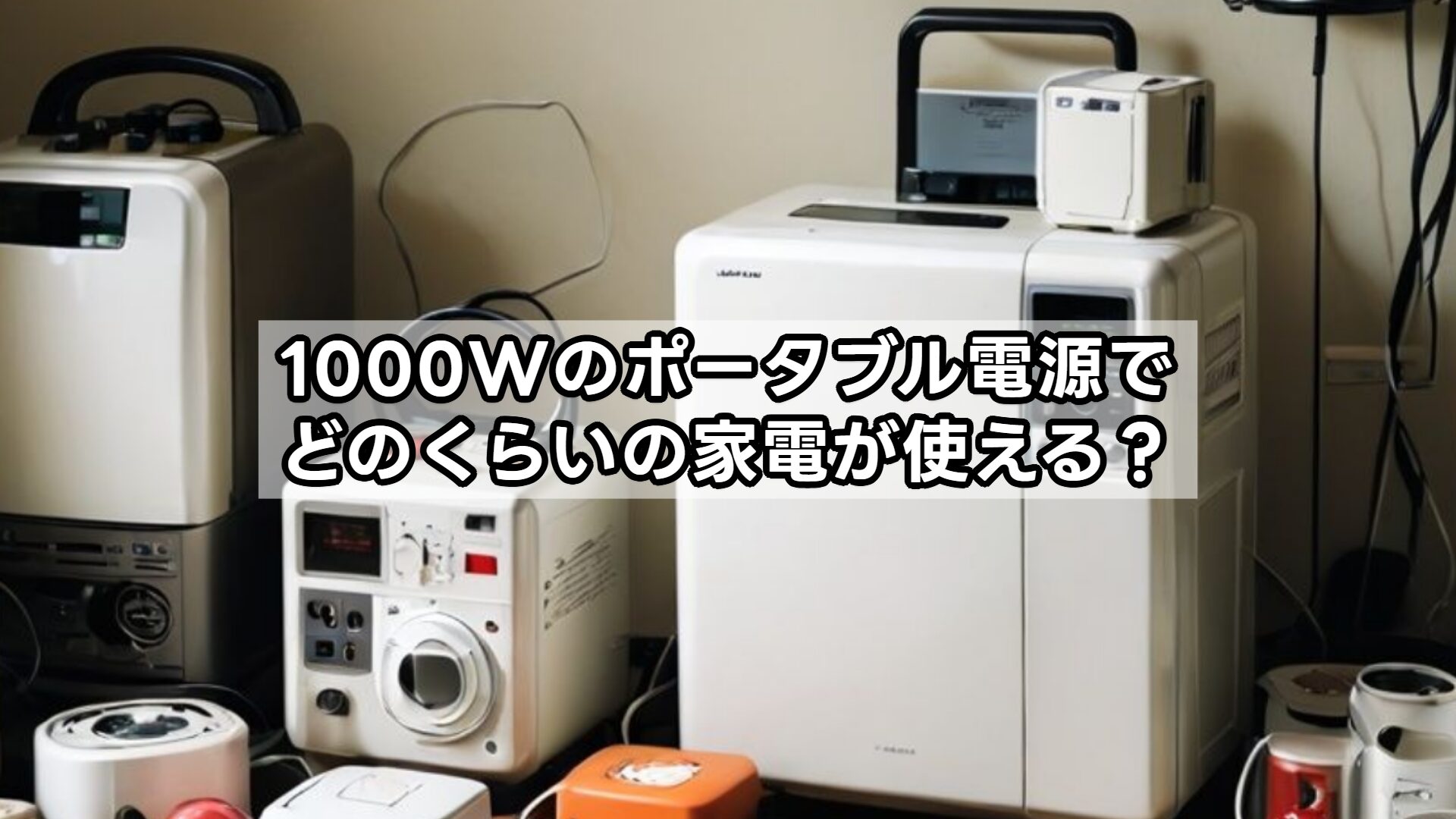 1000Wのポータブル電源でどのくらいの家電が使える?