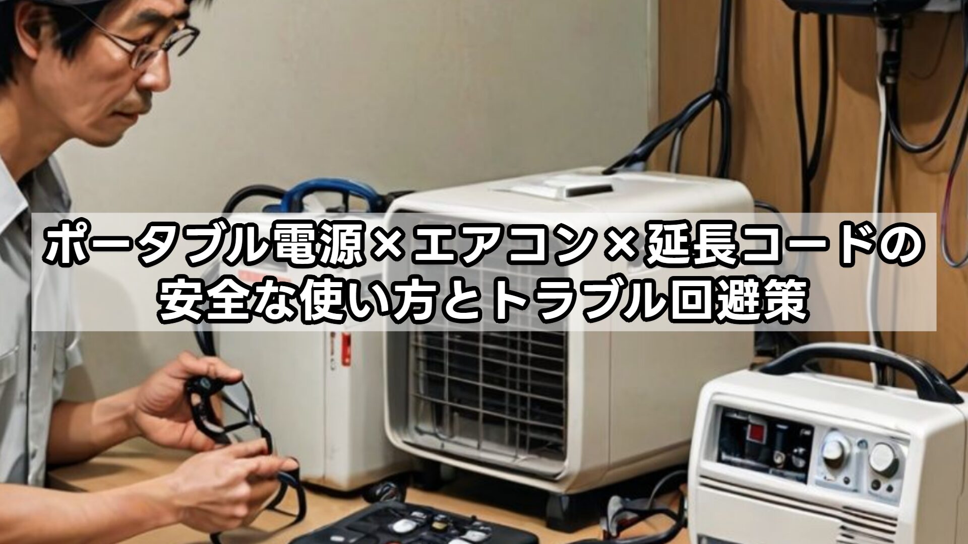 ポータブル電源×エアコン×延長コードの安全な使い方とトラブル回避策