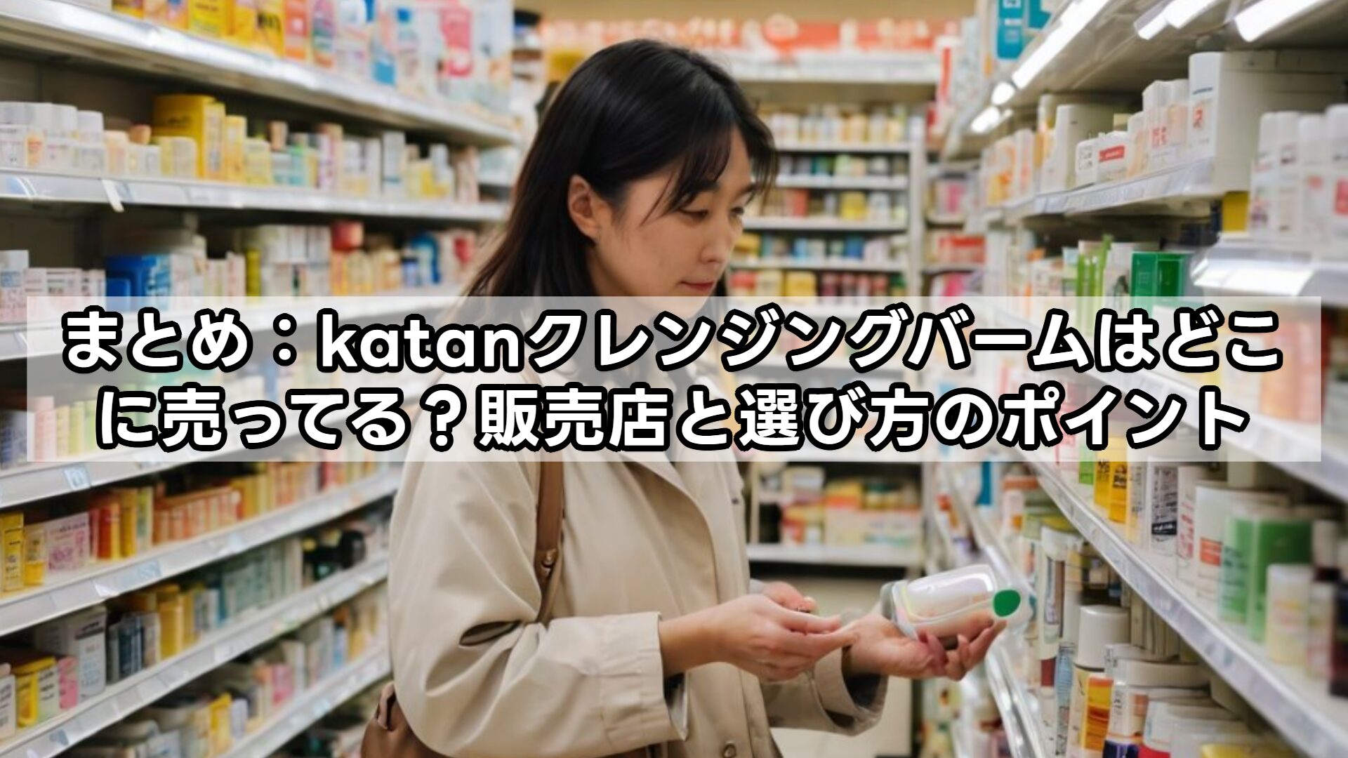まとめ:katanクレンジングバームはどこに売ってる?販売店と選び方のポイント