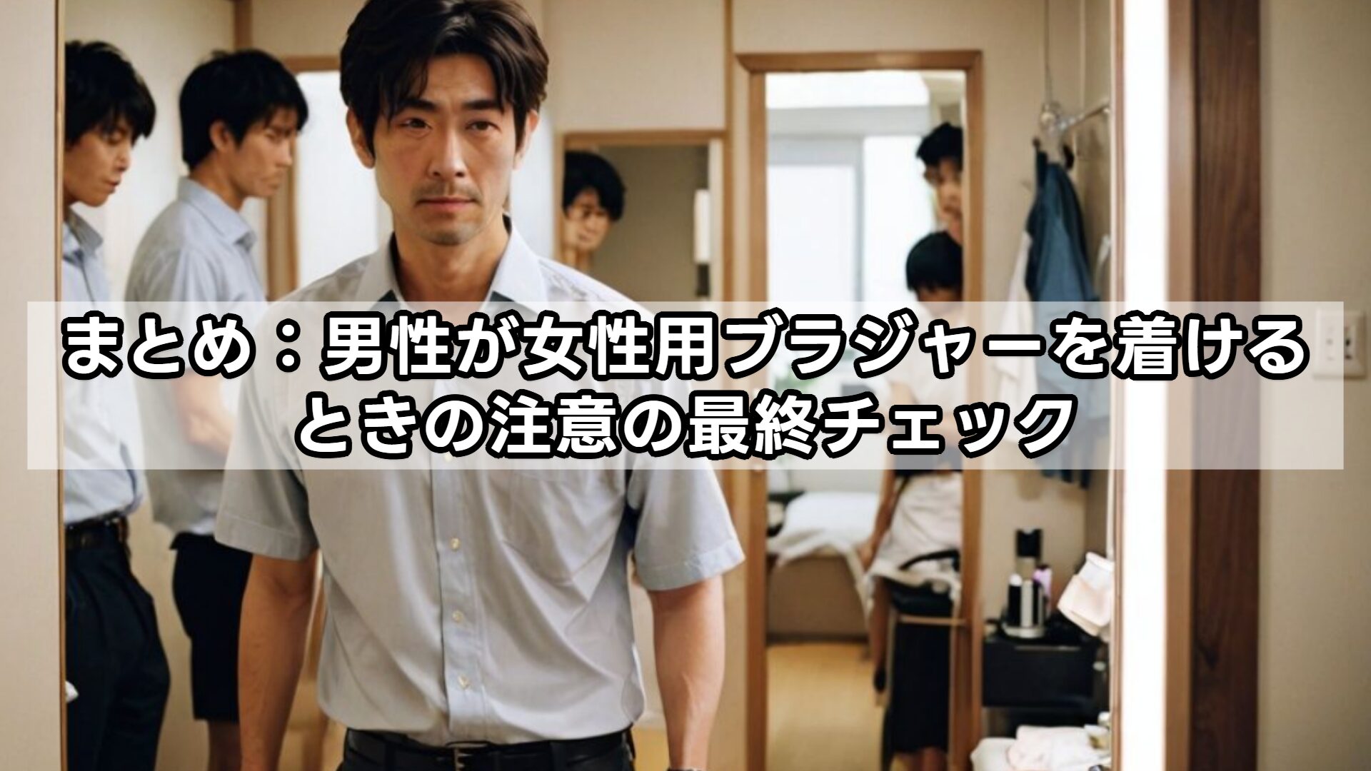 まとめ：男性が女性用ブラジャーを着けるときの注意の最終チェック