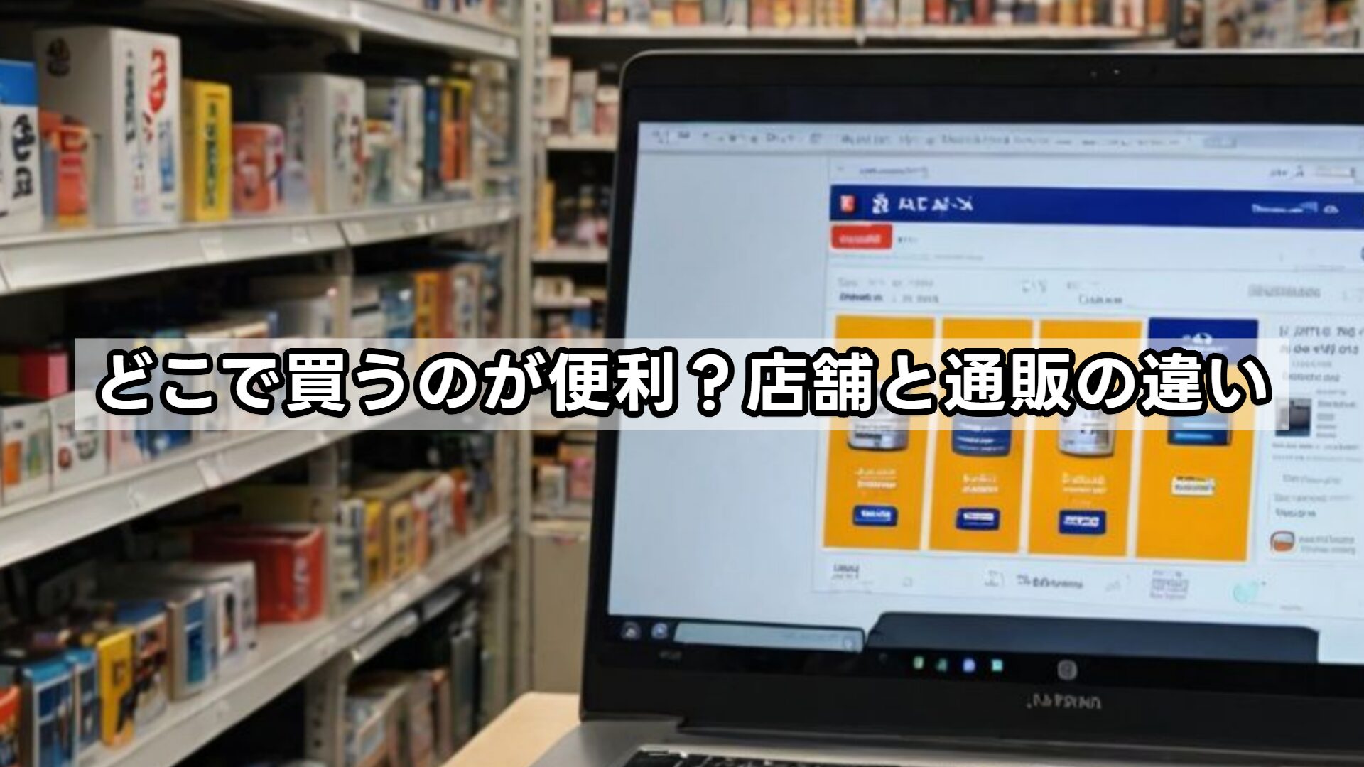 どこで買うのが便利?店舗と通販の違い