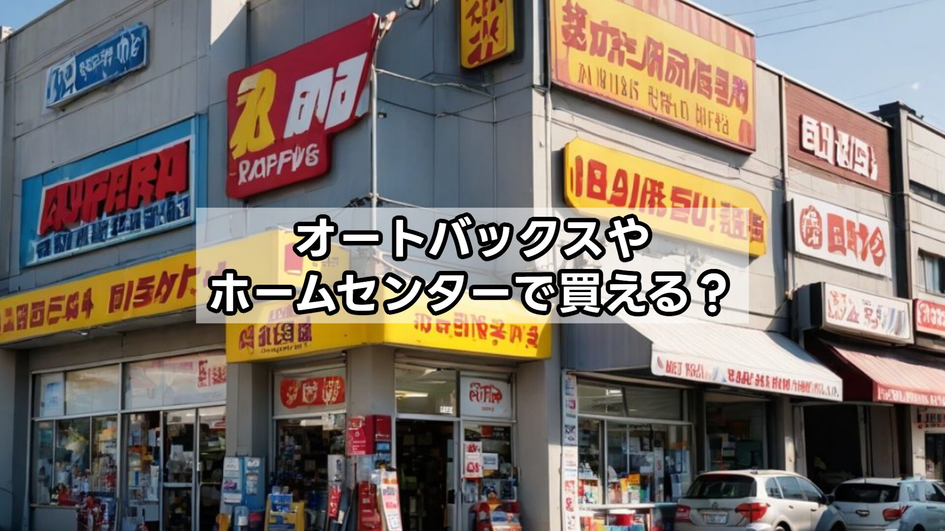 オートバックスやホームセンターで買える?