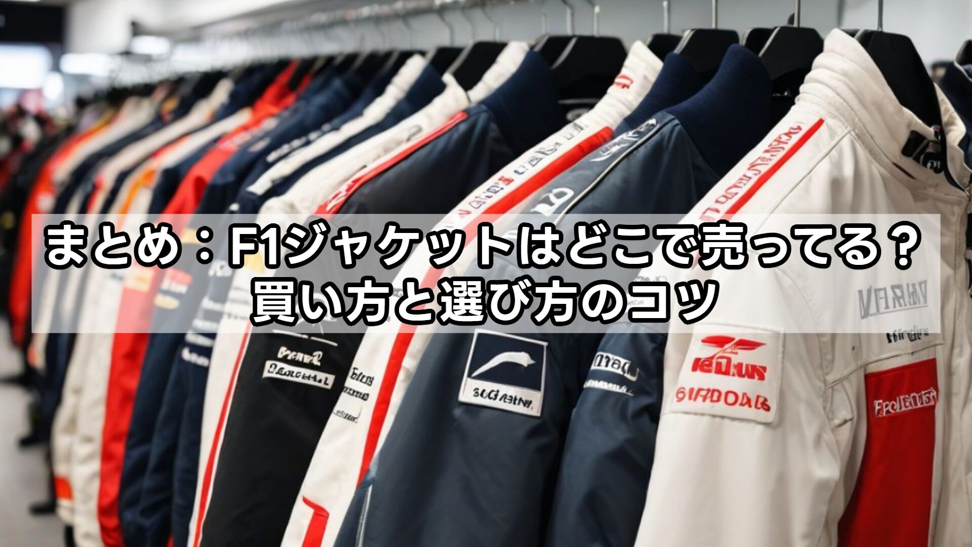まとめ：F1ジャケットはどこで売ってる？買い方と選び方のコツ