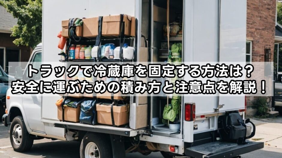 トラックで冷蔵庫を固定する方法は？安全に運ぶための積み方と注意点を解説！