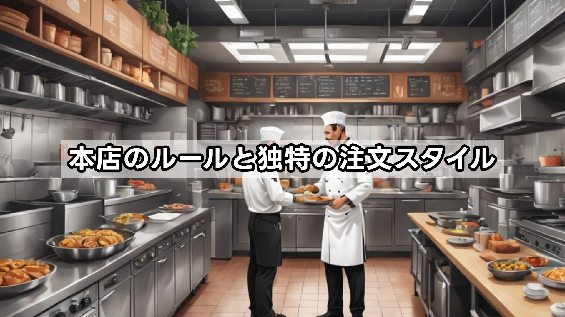 本店のルールと独特の注文スタイル
