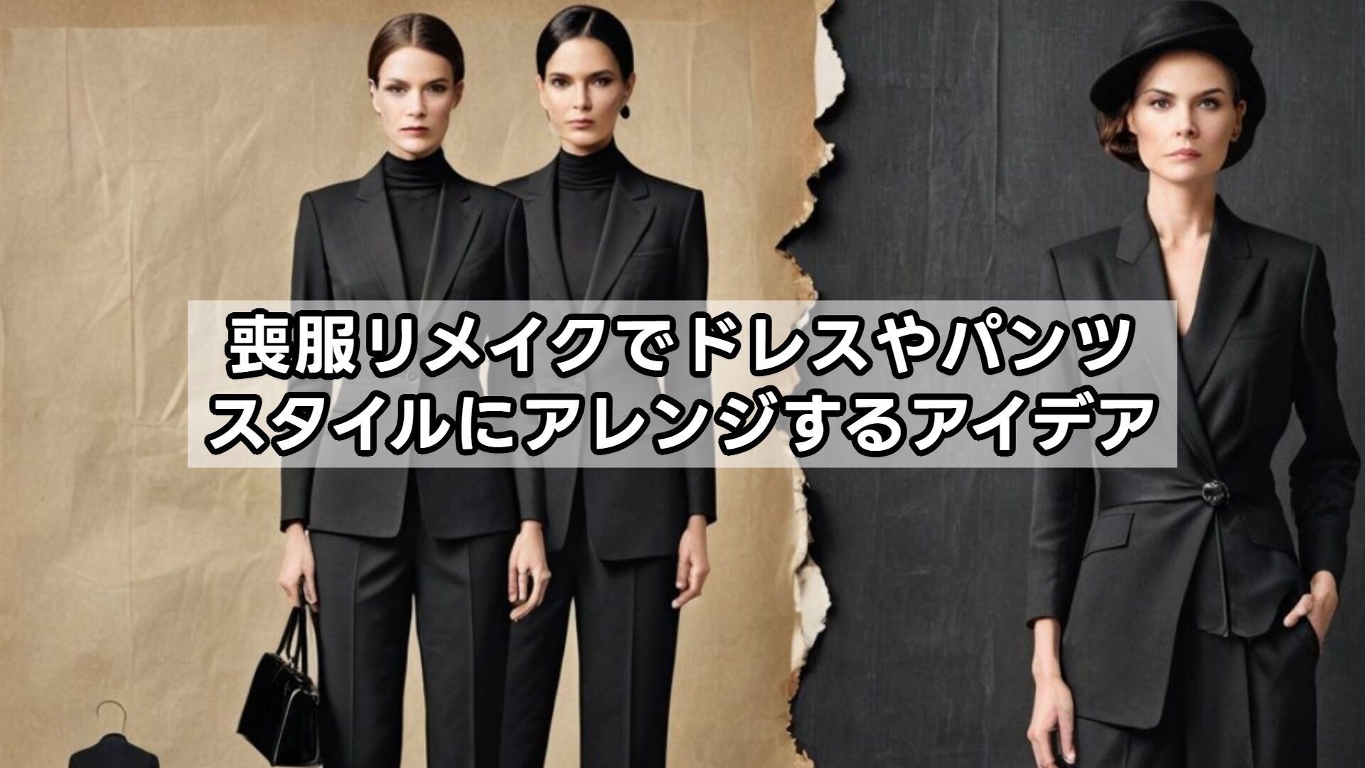喪服リメイクでドレスやパンツスタイルにアレンジするアイデア