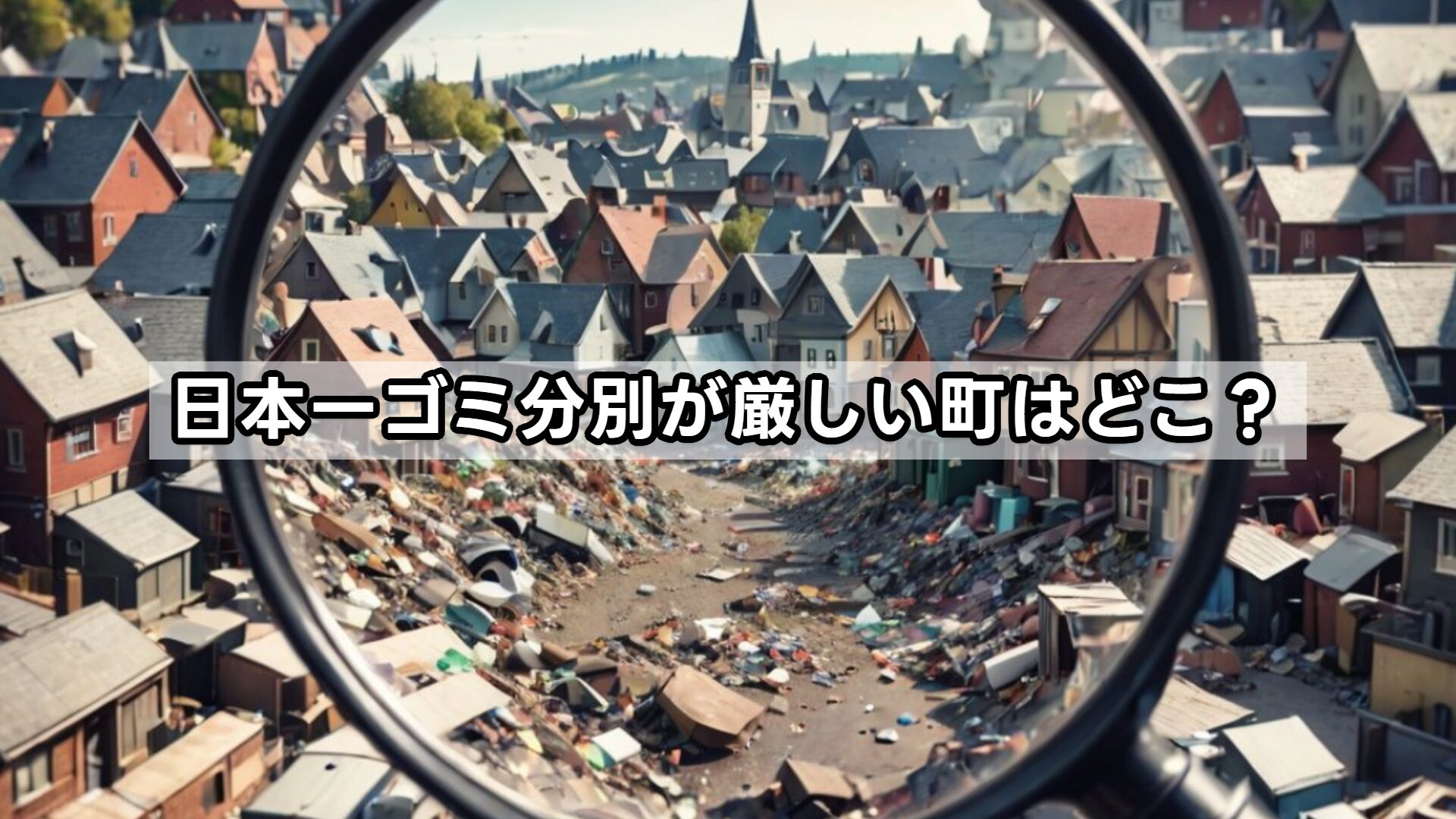 日本一ゴミ分別が厳しい町はどこ？