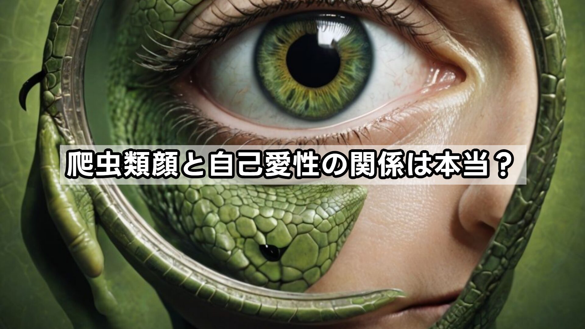 爬虫類顔と自己愛性の関係は本当？